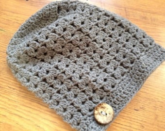 PDF Crochet Pattern - Fitted Cluster Slouchy Hat - 6 sizes - Newborn to Adult