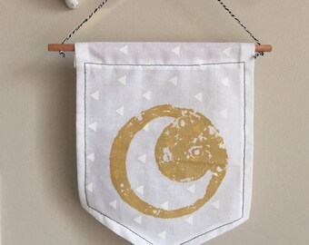Little Moon Banner with Triangles