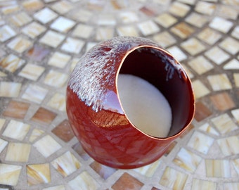 Salt Pig or Salt Cellar In Red Agate - Made to Order