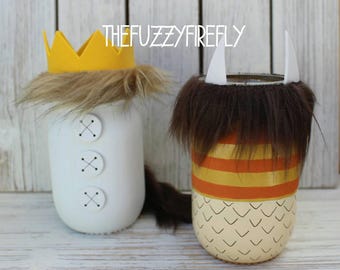 Original Inspired Design Where The Wild Things Are Mason Jars,Where the Wild things are centerpiece,Storybook Centerpiece