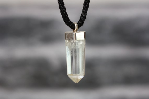 STERLING SILVER PENDANT - Chunky Quartz necklace - Crystal Necklace - Bespoke - Rare - Gift - Necklace - Handmade - Crystal pendant