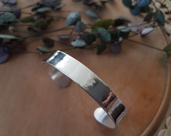 Sterling Silver Cuff Bracelet - Lightly Hammered