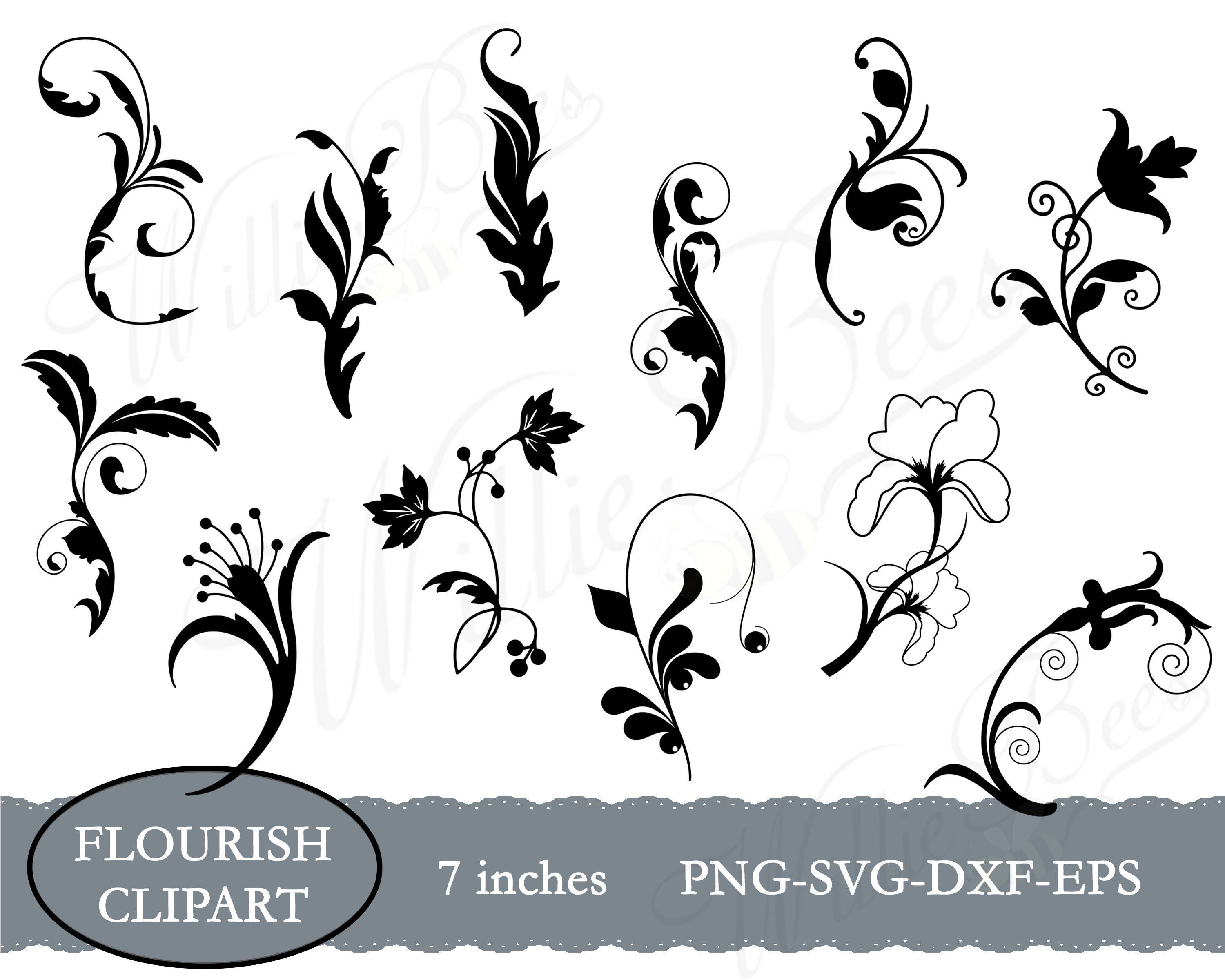 Download Flourish SVG Embellishment Victorian Flower Flourish