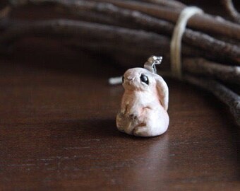 Forest dweller bunny brooch