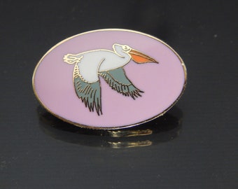 Cloisonne Bird Brooch, Vintage Bird Brooch, cloisonne brooch, vintage cloisonne brooch