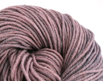 Hand Dyed Aran weight mini Empire Rambouillet Wool 213 yds 4oz Lavender