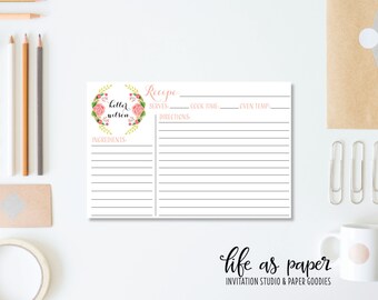 personalized recipe card