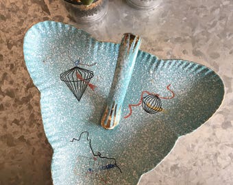 Vintage Atomic Retro Aqua Dish