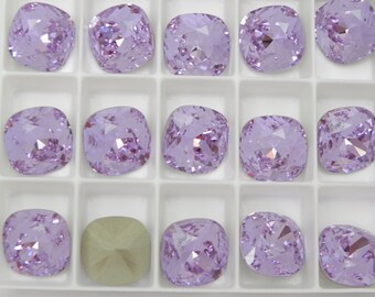 Swarovski 4470 Violet F 12mm Cushion Cut Stone