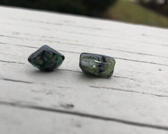 Green Tourmaline Stud Earrings