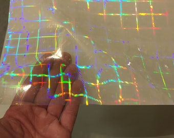 PLAID Holographic Overlay Vinyl Sheeting, Adhesive Coated, Lamination Grade