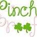 St. Patrick's Day Shamrocks Pinch Proof Embroidery Applique Design Digital Instant Download 4x4 and 5x7