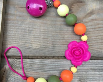 Silicone teething pacifier