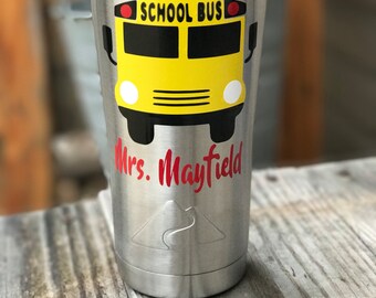 Bus driver decal, yeti cup decal
