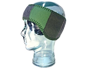 Wool Earflap Headband - Fleece Lined - Wool Headband - Free U.S. Shippping