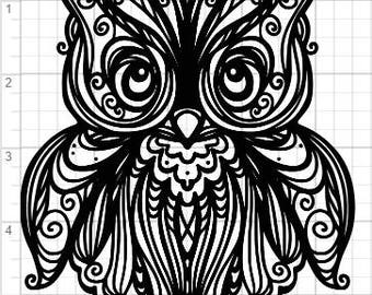 Mandala Style Woman Lady SVG PDF EPS Dxf & Studio 3 Cut Files