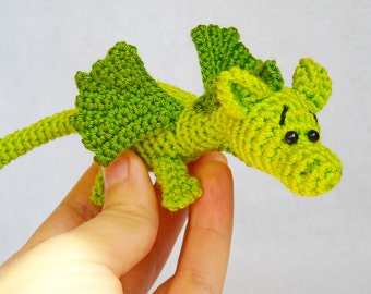 amigurumi dragon crochet stuffed animal dragon Knitted dragon kawaii crochet art doll Jungle animal little dragon toy baby shower gift