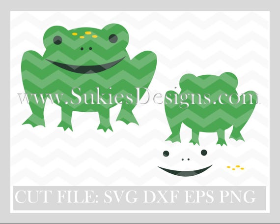 Cute frog SVG DXF PNG Files for Cricut and Silhouette