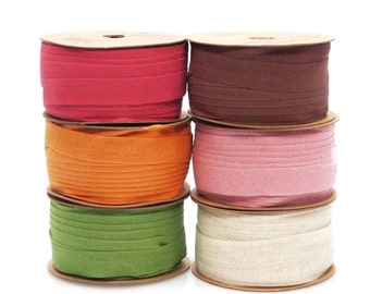 Cotton Linen Blend Fabric Ribbon, 5/8-Inch, 25 Yards