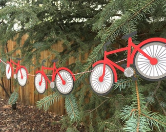 Bicycle Banner -- pick your colors! Bike, Mountain Bike, Mens, Boys, Baby Shower, Nursery, Birthday Party