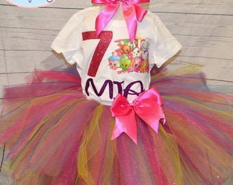Shopkins Birthday Girl Outfit,FREE SHIPPING,shopkins cart tutu set,birthday,shopkins birthday,birthday girl,birthday outfit,colorful outfit