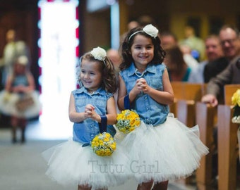Flower Girl Tutus, Flower Girl tutu For girls, Wedding Tutu - CUSTOM COLOR
