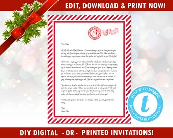 santa stationary template