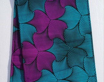 Teal and Purple Ankara Fabric; African Clothing; African Fabric; African Fabric in yard; African Headwrap;African print fabric ;Ankara