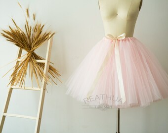 8405 Mink Belted Satin Tulle Skirt Dress