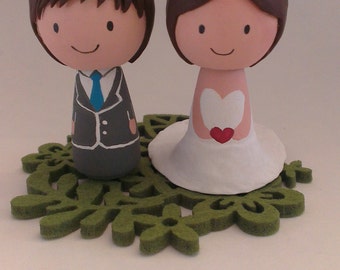 Custom Kokeshi Doll Wedding Cake Topper