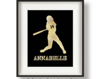 Personalized Softball Gifts - Softball Team Gifts - Senior Softball Gifts - Softball Wall Art - Softball Room Decor - Girls Softball