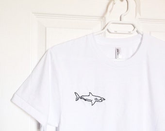 Shark Embroidered T-Shirt