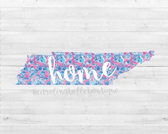 Lilly Pulitzer Tennessee state decal