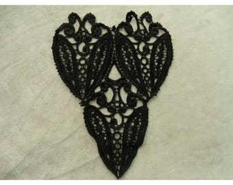EMBROIDERED BLACK INLAY