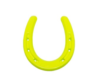 NEON YELLOW - Lucky PonyShoe by Cast & Crew, fluorescent yellow horseshoe