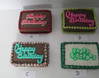 1:6 scale Birthday cake for Barbie, Ginny, Fashion Royalty, Blythe, or Momoko, Tyler, Poppy Parker