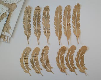 Die cuts, scraps, planner goodies, ephemera - Feathers