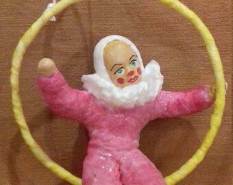 Christmas Spun cotton ornament "Clown-3"
