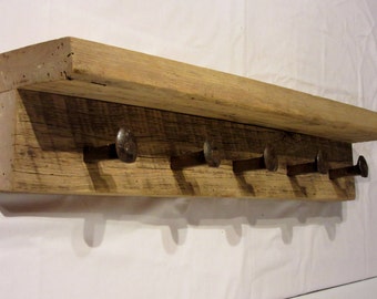Rail Road Pin Coat Hanger/shelf