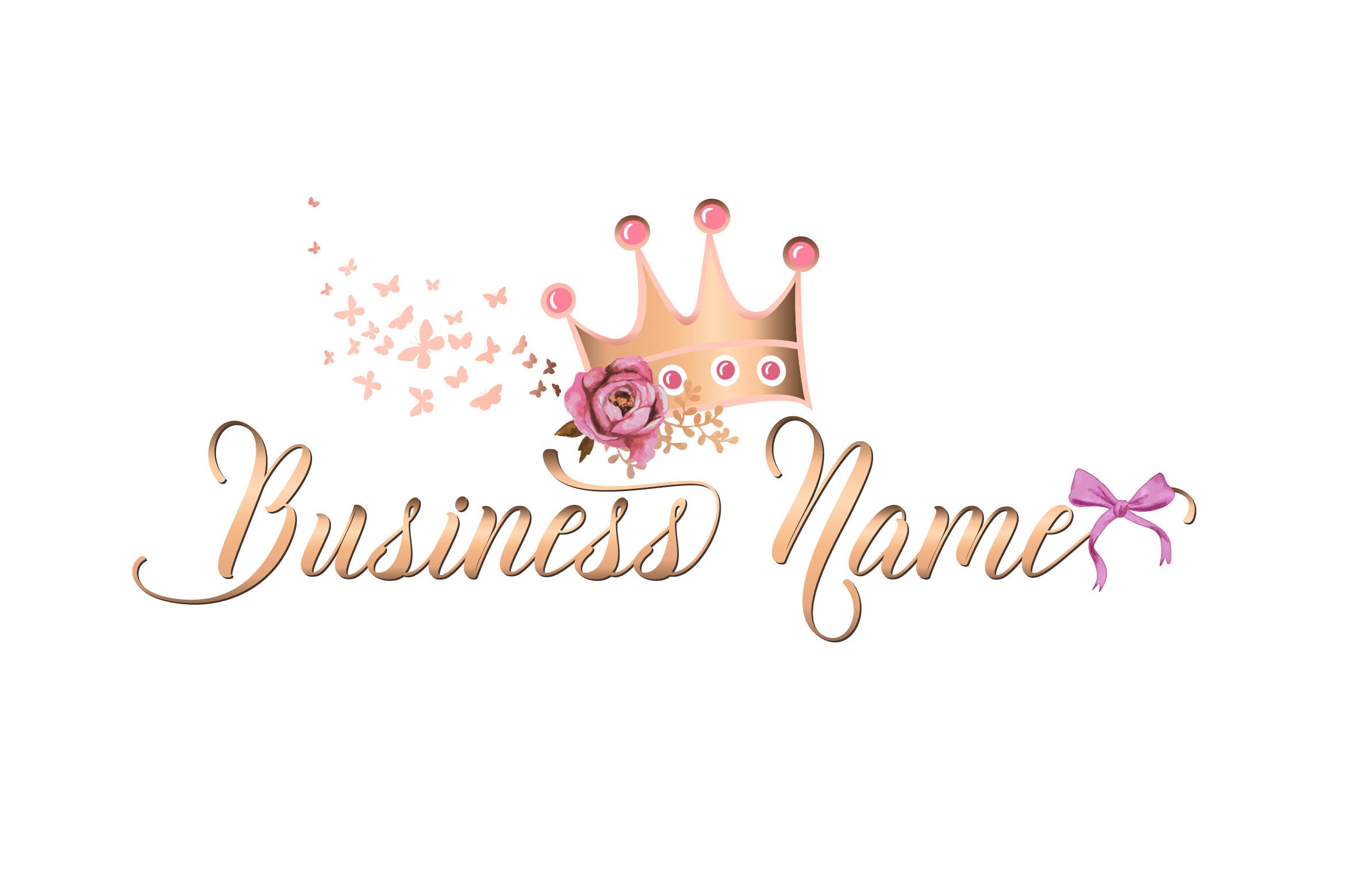 Download Custom Logo Design Pink gold Logo Premade Logo Design