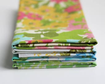 Fabric Napkins, Cloth Napkins, Reusable Napkin Set, Vintage Fabrics, Handmade by Knotted Nest