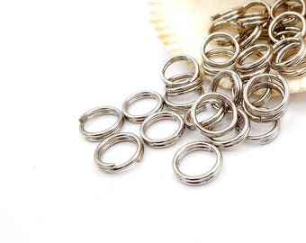 40 Stainless Steel Double Loop Split Open Jump Rings 12mm - 9-SS-12DL