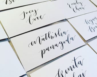 Wedding / event handwritten calligraphy place cards