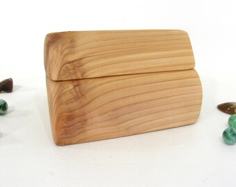 Western Red Cedar Wood Box, small pet urn, guitar pick box, jewelry box, cuff links box, office desk organizer, gift for naturalist