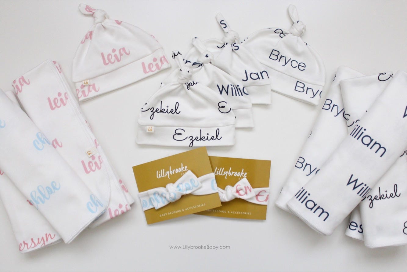 Personalized Swaddle Blanket / Swaddle Set / Custom Swaddle
