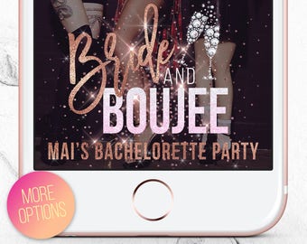 Bride and Boujee Bachelorette Filter, Bachelorette Party Snapchat Filter, Bad & Boujee Bachelorette Geofilter, Custom Bachelorette Filter