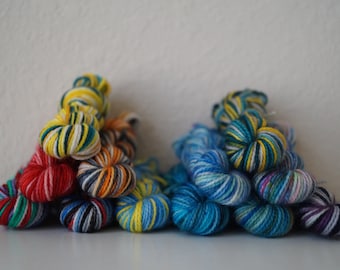 Little Mermaid Inspired Mini Skein Set - Hand Dyed Yarn - 120 Grams