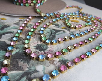 Swarvovski SHINEY Multicolor Rhinestone Chain