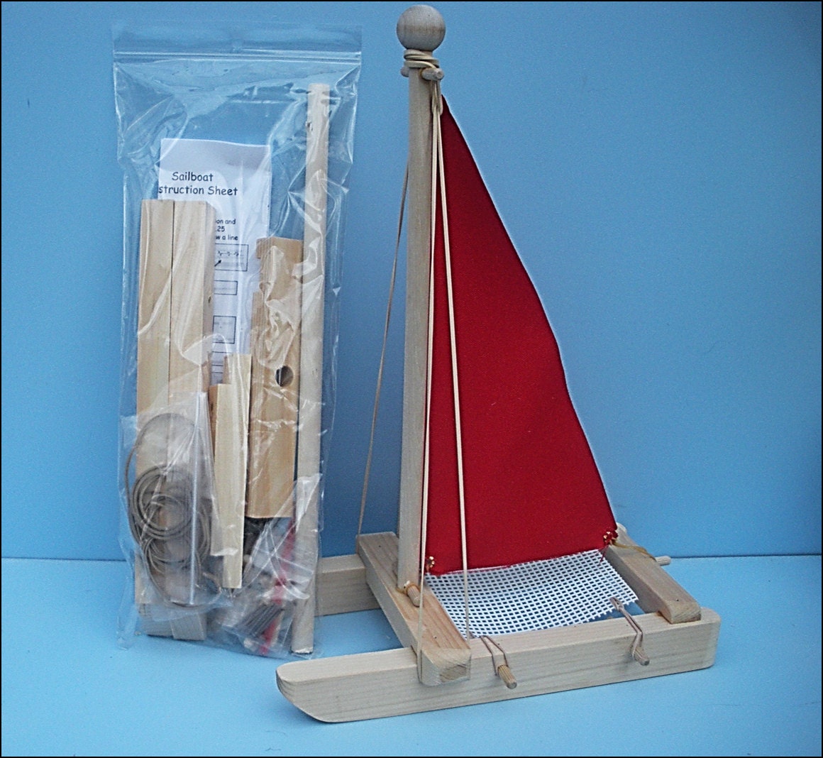 wooden toy sailboat kit