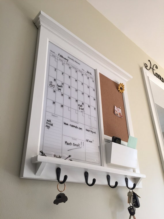 Framed Furniture Dry Erase Perpetual Calendar and Bulletin